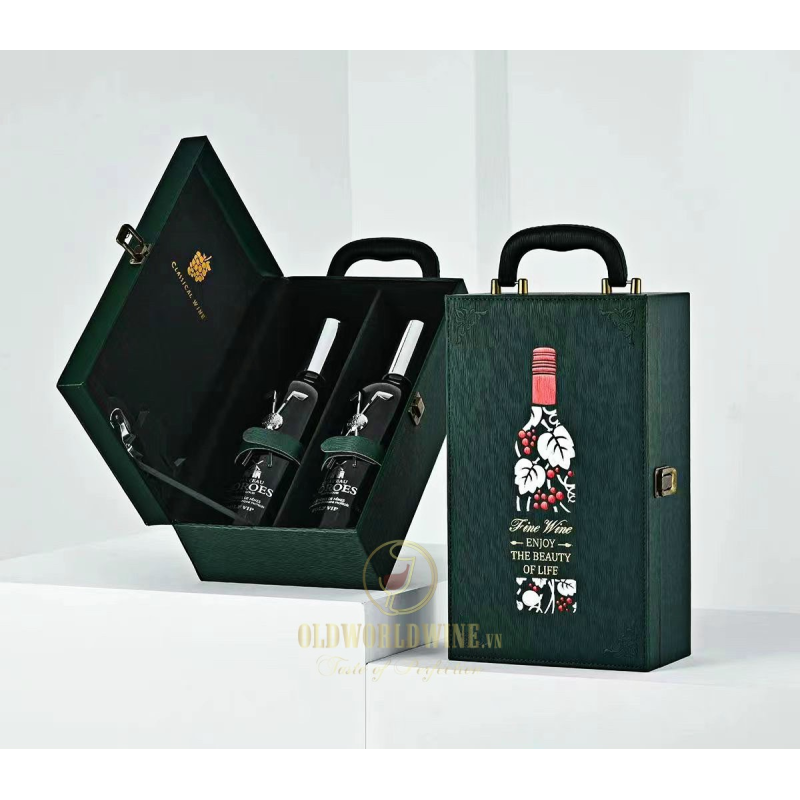 Hộp vang đôi xanh rêu