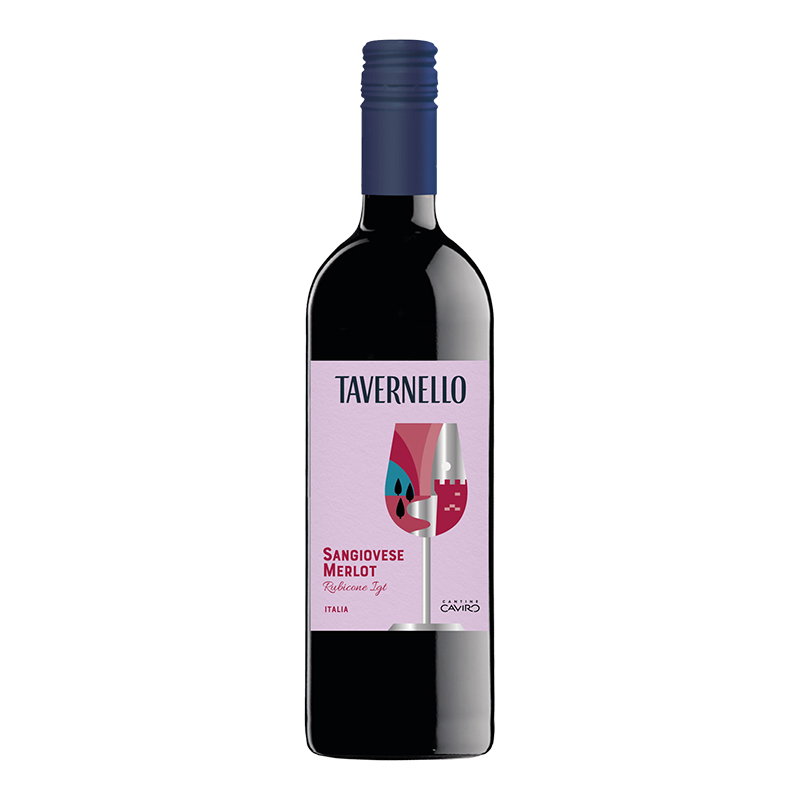 Rượu Vang Ý Tavernello Sangiovese Merlot Rubicone