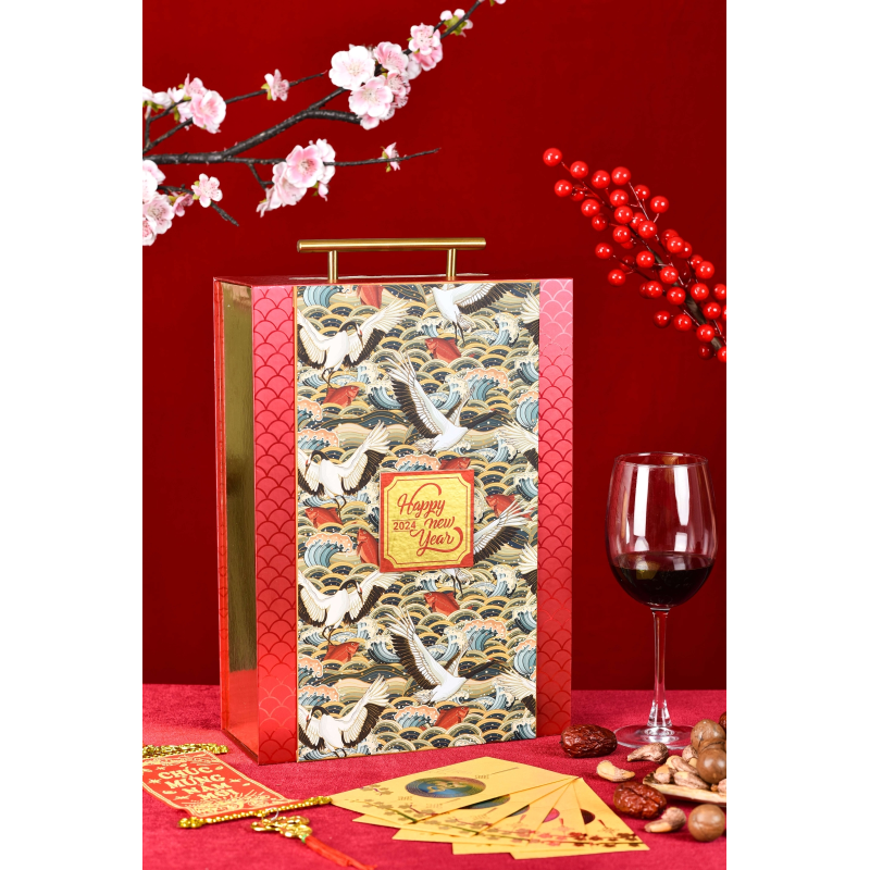HỘP QUÀ VALI HỌA TIẾT XUÂN