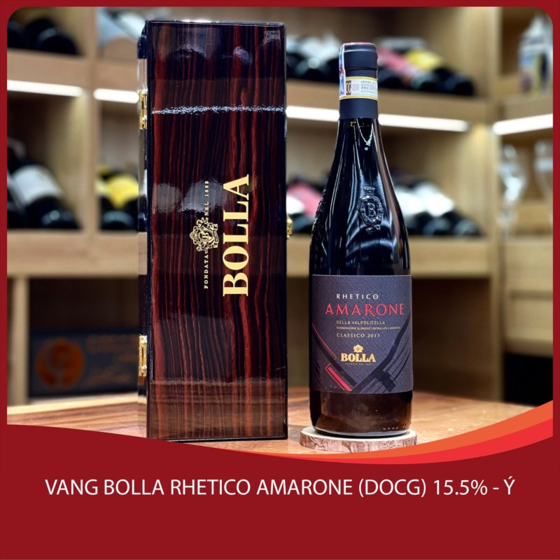 Vang Bolla Amarone Rhetico 15.5% Ý